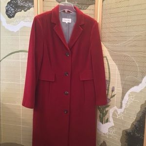 Calvin Klein Deep Red Coat